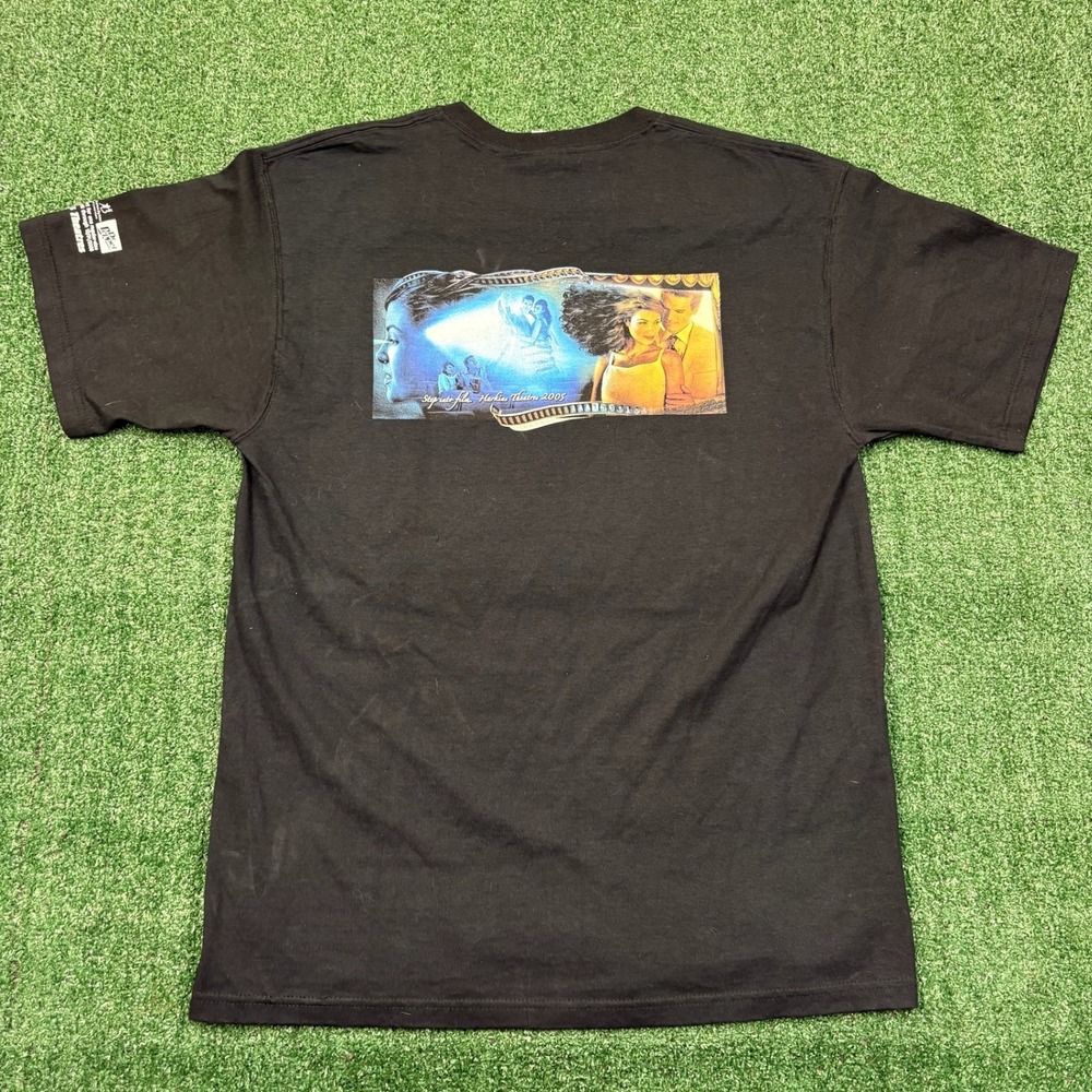 2000's Harkins Theatres Step Into Film Graphic T-shirt Black L